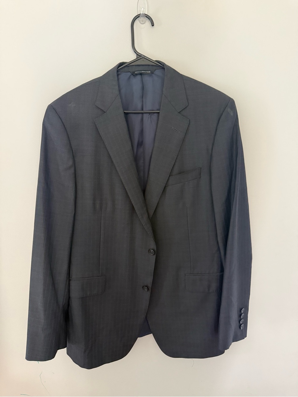 Samuelsohn Saks Fifth Avenue Charcoal Super 110s Wool Suit Jacket 42R